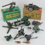 An Astra anti-tank gun in box, an Astra anti-aircraft gun in box,