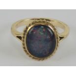 A specially designed opal doublet ring,