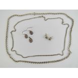 A quantity of 925 silver jewellery inc; heavy chain necklace 60cm in length,