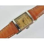 A ladies Emporio Armani wristwatch on original tan leather Emporio Armani strap.