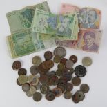 A quantity of Romanian and West African bank notes,