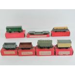 A quantity of Hornby Dublo 'Super detail' 00 wagons including good wagon, coal wagon, grain wagon,