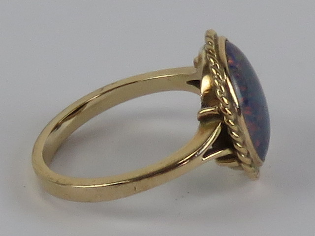 A specially designed opal doublet ring, - Image 2 of 2