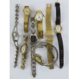 A ladies Guess wristwatch on original adjustable strap,