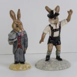 Two Bunnykins figurines by Royal Doulton being Tyrolean Dancer DB 242 exclusively for events 2001