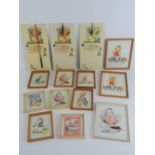 Mabel Lucie Attwell; a collection of framed prints, three measuring 20 x 14.