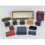 A quantity of vintage and contemporary jewellery boxes including wooden bracelet box,
