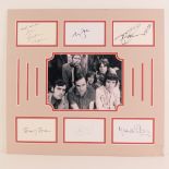 A Monty Python photographic signed montage of all six 'pythons' Graham Chapman, Eric Idol,