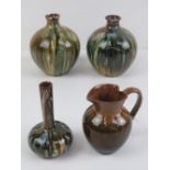 A Bretby pottery bottle vase standing 10cm high,