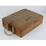 A WWII German 8cm grenade box, with sten