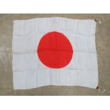 A WWII Japanese red rising sun flag, mea