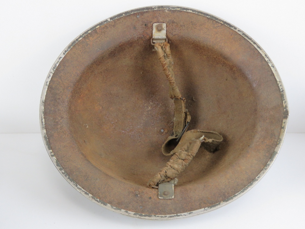 Two WWII British Army helmets. - Image 4 of 5