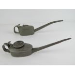 An early WWII German MG34 gunners oil can DRGM, together with a WWII German MG42 Gunners oil can.