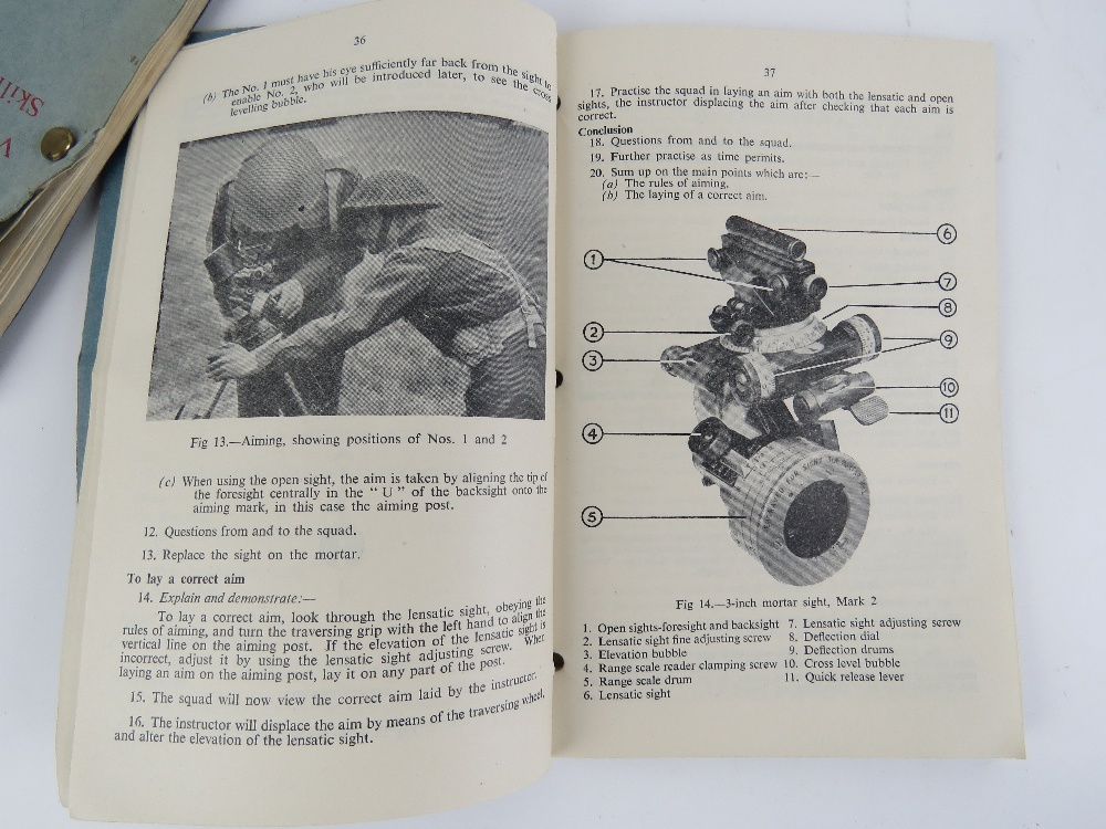 A British Browning pistol training book together with an Infantry mortar training book. Two items. - Image 6 of 6