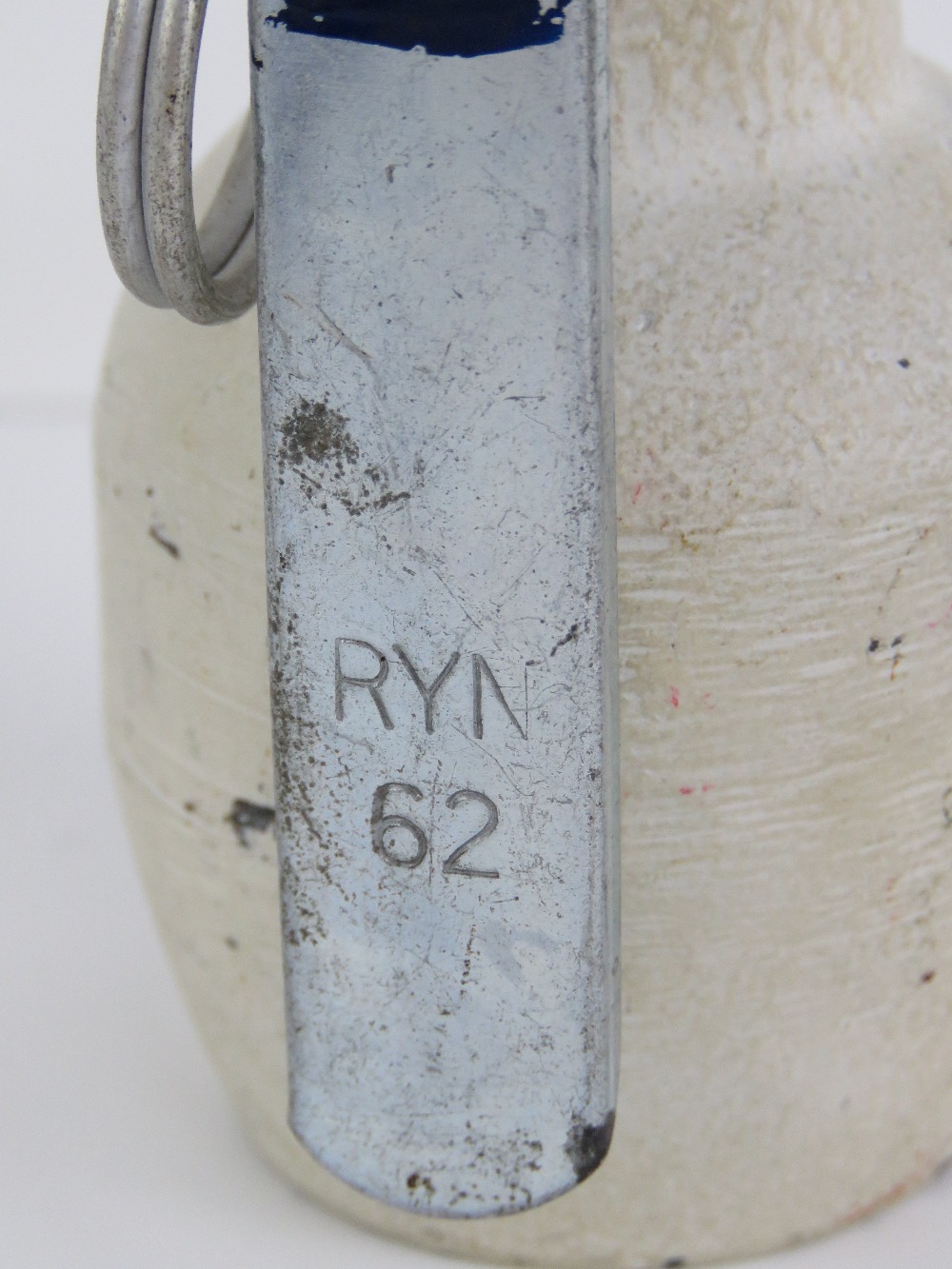 An inert French 1968 defensive grenade MLE37. - Image 2 of 6