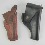 A reproduction US Smith & Weston .45 revolver holster.