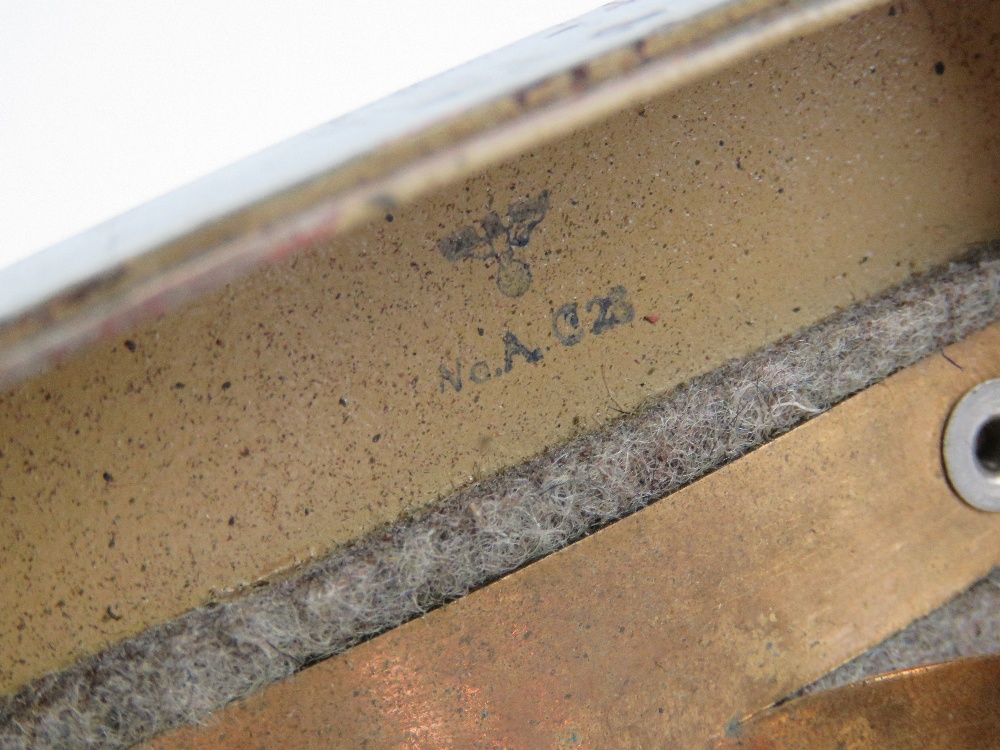 A WWII German MG34/42 Lafette battery box in green, having German marks upon, with strap. - Image 2 of 6