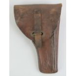 A Chinese Civil War FN Browning 1922 holster having Chinese writing to the back, with cleaning rod.