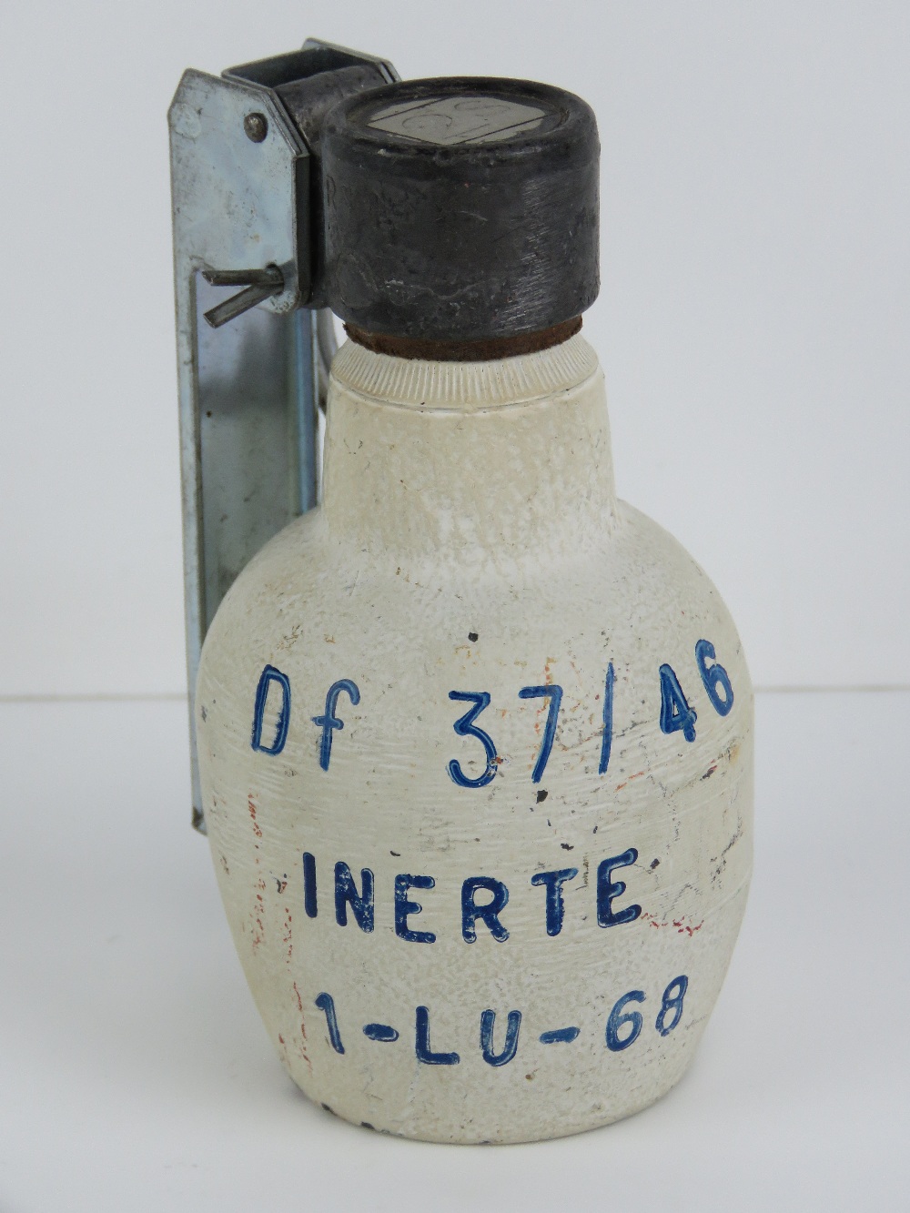 An inert French 1968 defensive grenade MLE37.