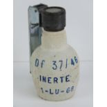 An inert French 1968 defensive grenade MLE37.