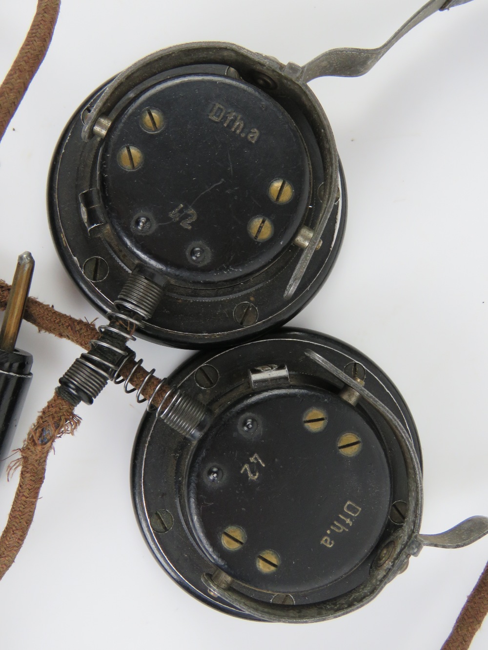 A WWII German Radio Operators headset. - Image 3 of 4