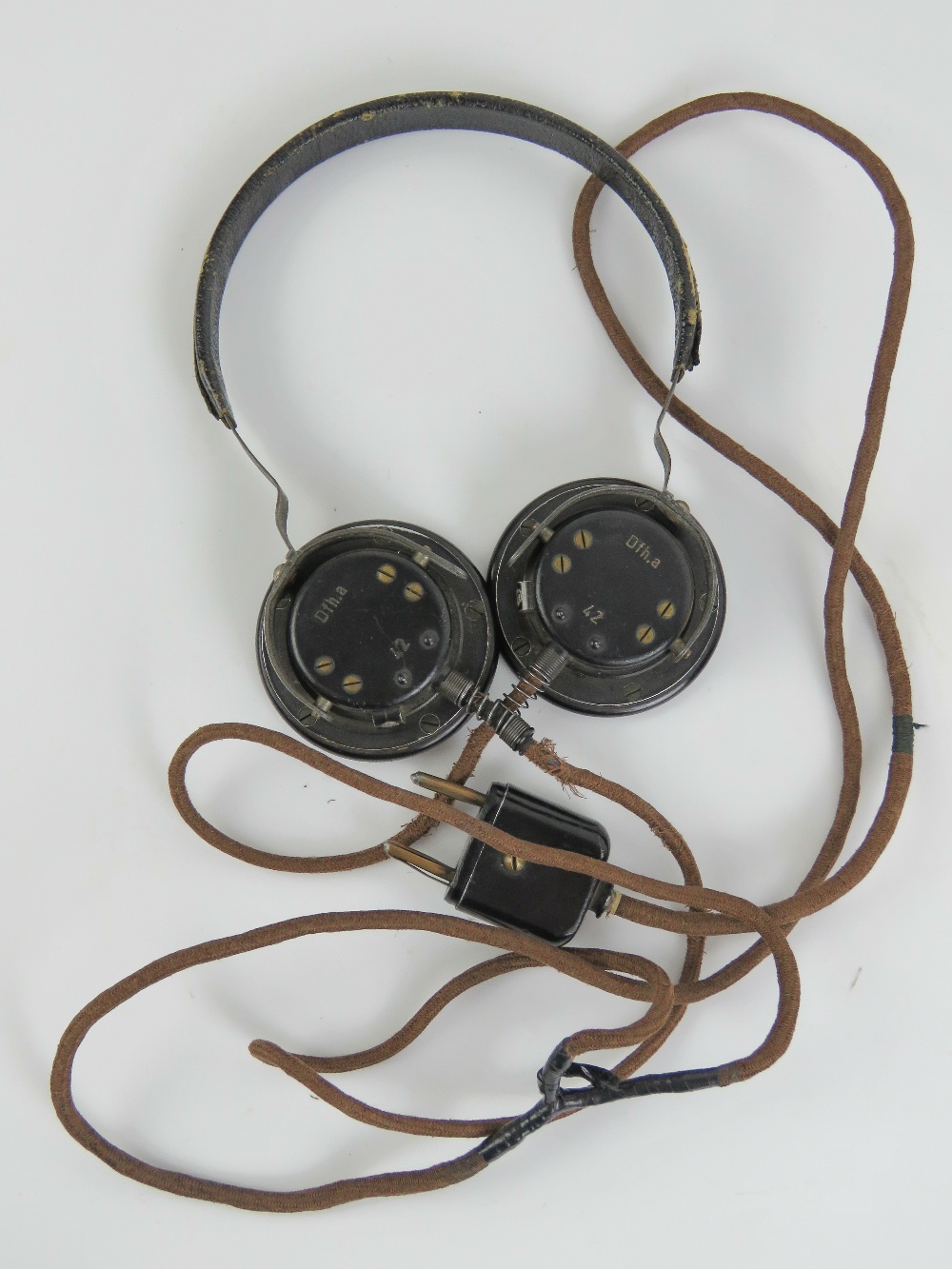 A WWII German Radio Operators headset. - Image 2 of 4