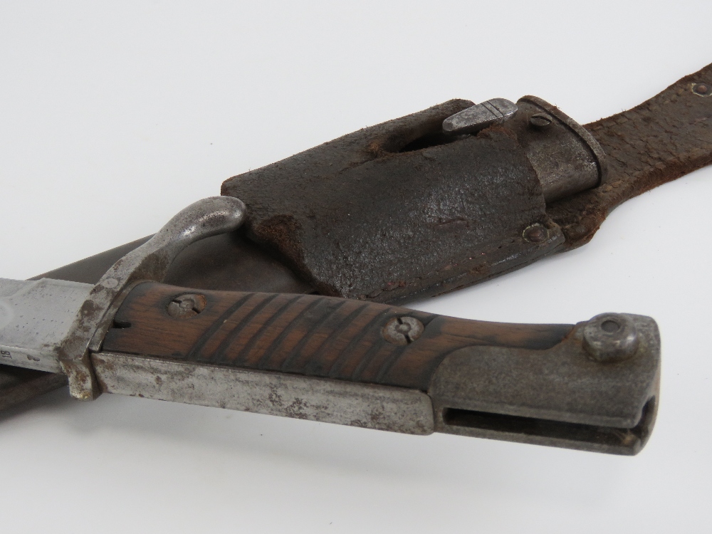 A WWI German Mauser bayonet with frog. - Image 5 of 5