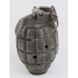 An inert 1940 Mills 36 training grenade.