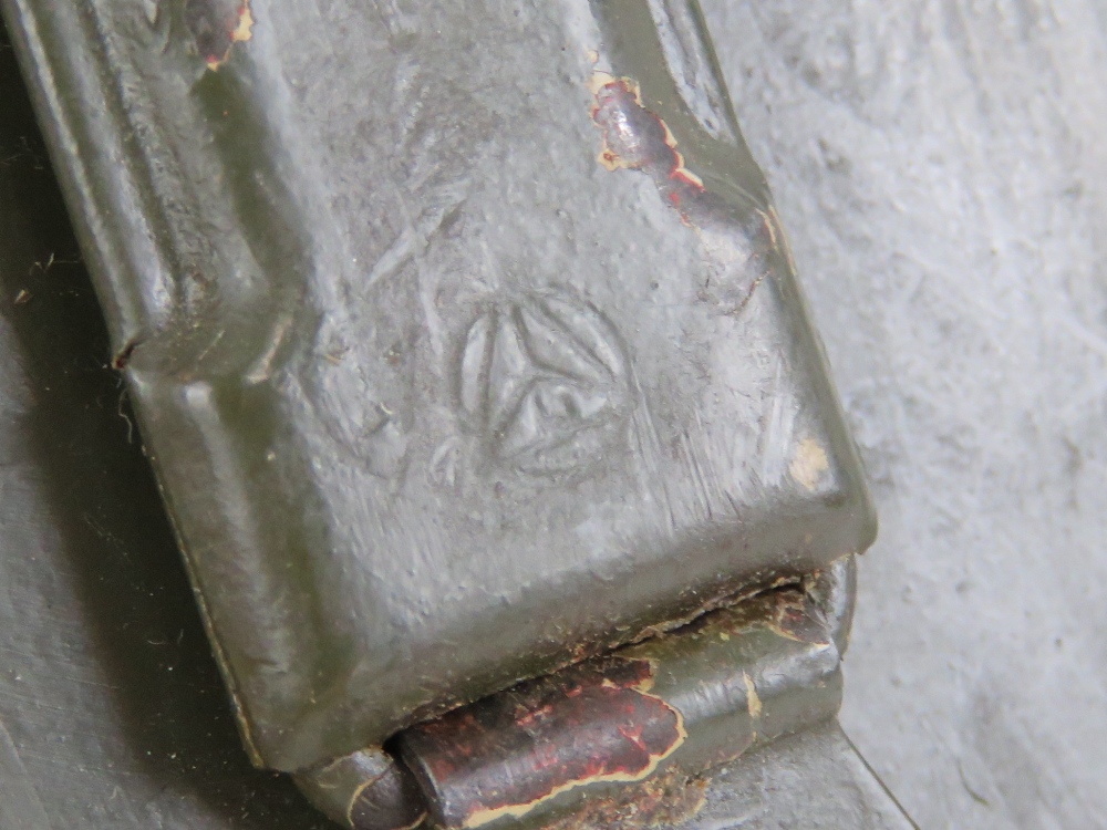 A WWII German MG34/42 Lafette battery box in green, having German marks upon, with strap. - Image 6 of 6