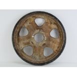 A WWII German SD.KFZ.251 German armoured troop carrier wheel.