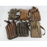 Six M56 SMG leather magazine pouches.