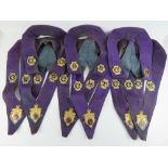 The Royal Antediluvian Order of Buffaloes (RAOB); nine collars being C.S, W.P, C.MA, C.TY, C.R, C.