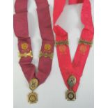 The Royal Antediluvian Order of Buffaloes (RAOB); KOM collarettes, one presented to Bro.