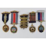 The Royal Antediluvian Order of Buffaloes (RAOB); four Delegate jewel medals, with ribbons,