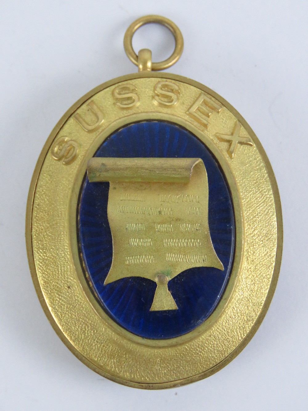 Masonic; A Registrar collar jewel for Sussex made by Toye, Kenning & Spencer London.