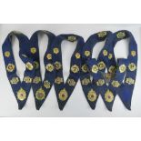 The Royal Antediluvian Order of Buffaloes (RAOB); six collars being C.R, W.P, C.MA, C.TY, C.