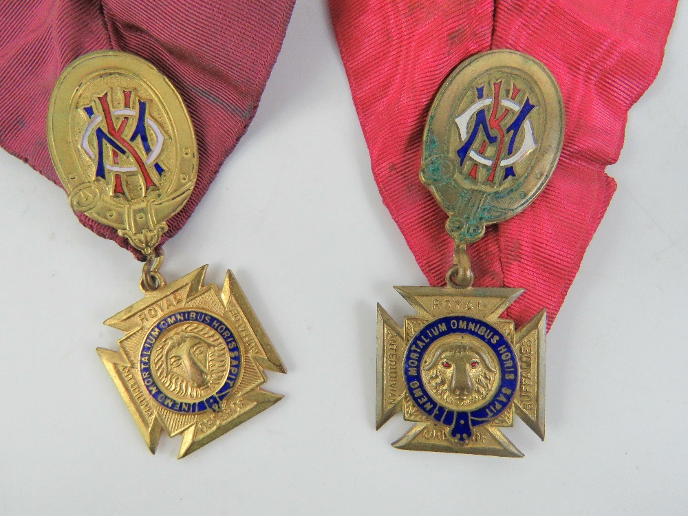 The Royal Antediluvian Order of Buffaloes (RAOB); KOM collarettes, one presented to Bro. - Image 2 of 5