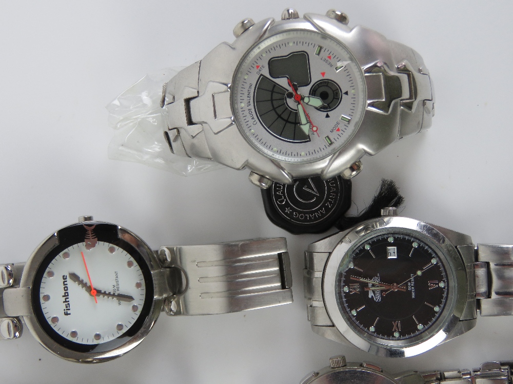 Seven assorted stainless steel wristwatc - Image 3 of 3