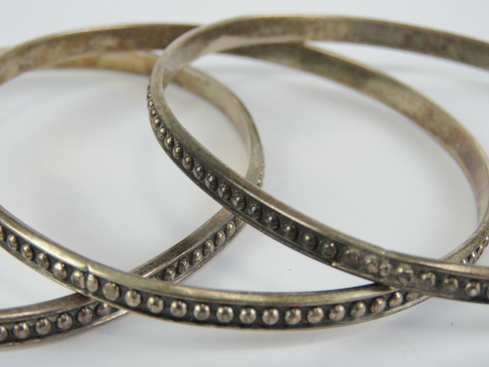 A set of three HM silver bangles, each h - Image 2 of 3