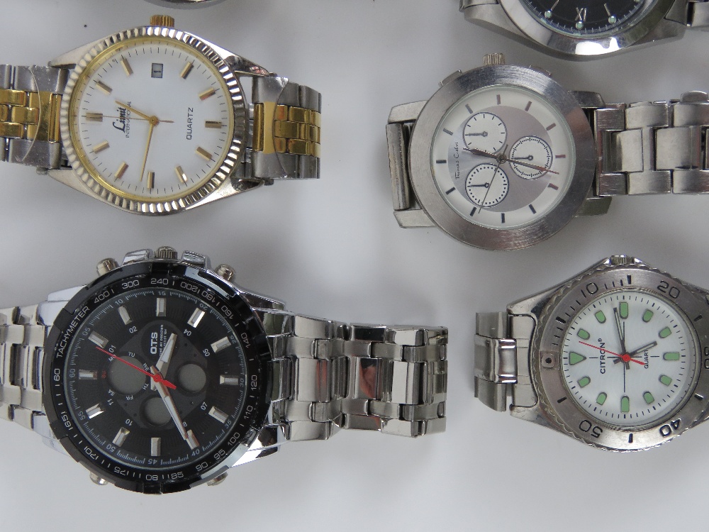 Seven assorted stainless steel wristwatc - Image 2 of 3