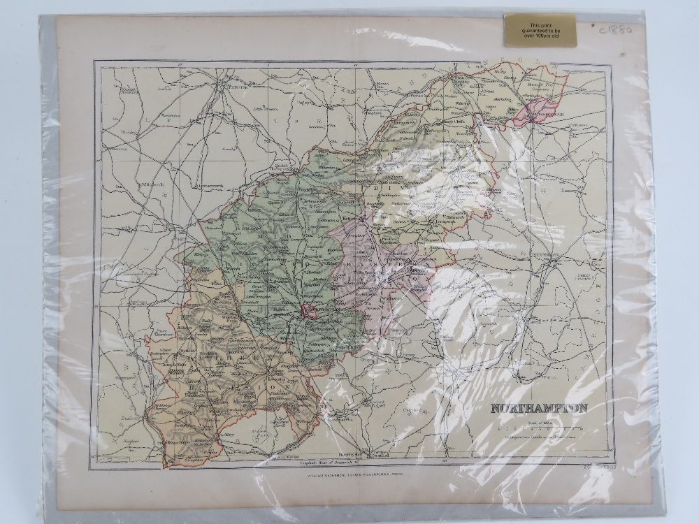 Maps; three printed maps, being Northamp - Image 3 of 4