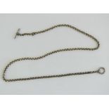 A HM silver chain necklace having T-Bar