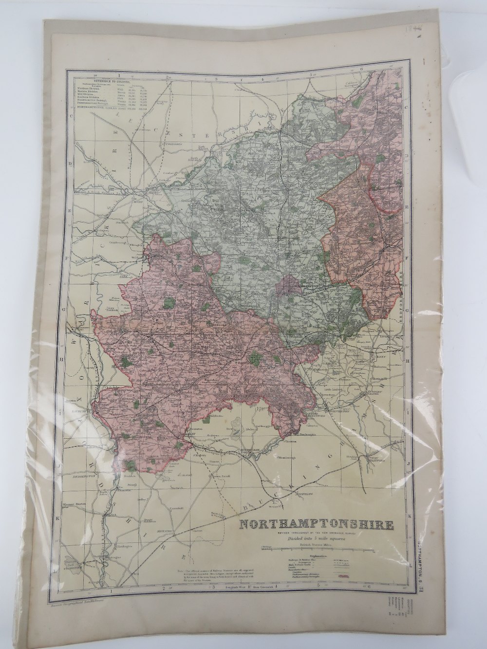 Maps; three printed maps, being Northamp - Image 4 of 4