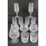 A set of four cut glass brandy balloons,