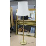 A 20th century brass standard lamp,