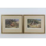 A pair of limited edition Game Bird prints by Richard Robjent,