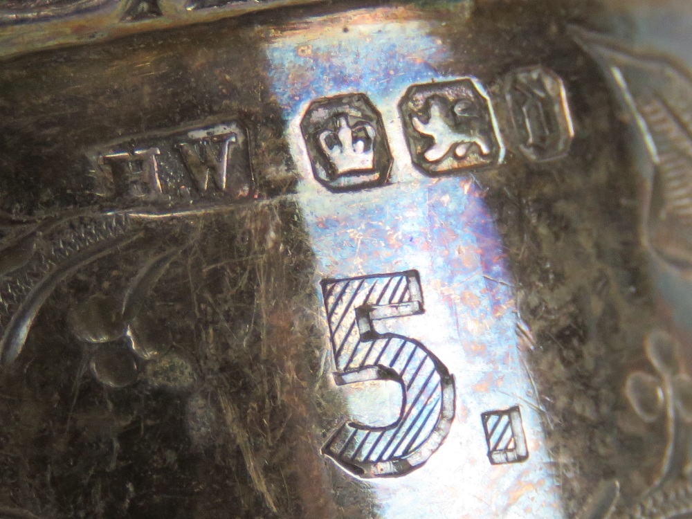 Five assorted HM silver napkin rings, various patterns, three hallmarked for Birmingham 1896, - Image 4 of 5