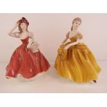 Two limited edition Coalport 'Ladies of Fashion' being Flora 1/85 and Teresa 2/86 standing 19.
