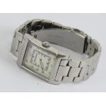 A ladies Emporio Armani wristwatch having original stainless steel Emporio Armani bracelet strap.