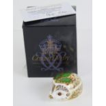 Royal Crown Derby Paperweight; a Signature Edition Goviers of Sidmouth 1211/1500 'Holly',